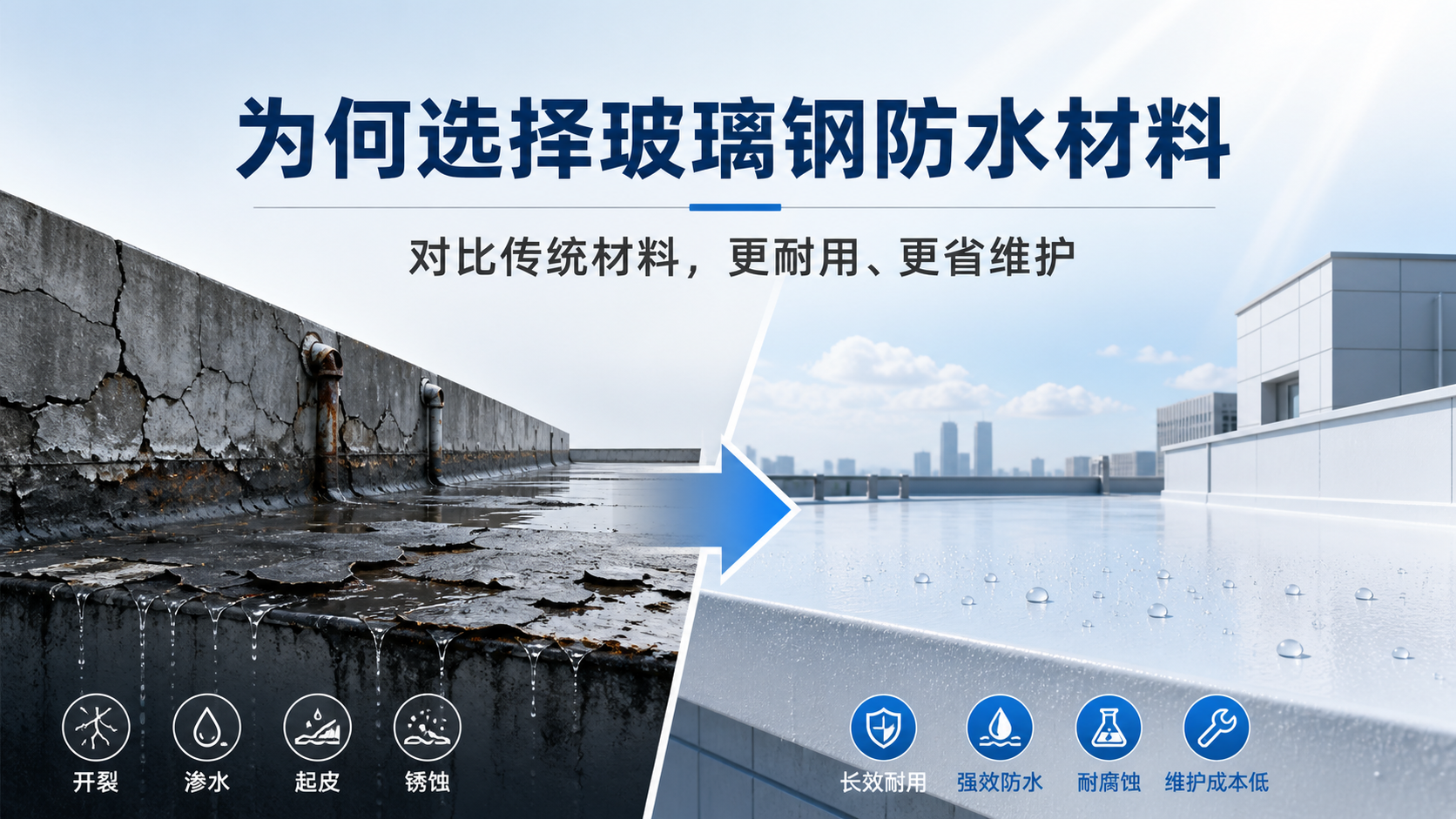 在双鸭山,为何选择玻璃钢防水材料而非传统材料