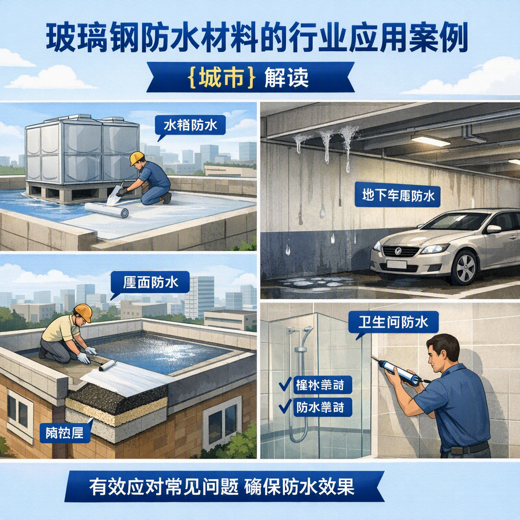 玻璃钢防水材料的行业应用案例，双鸭山解读